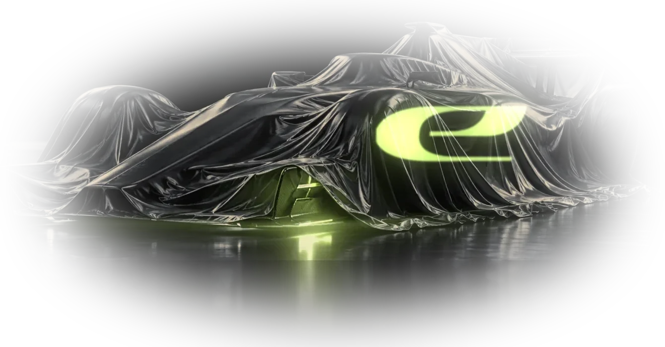 The formula, still under its cover, the e glowing through it